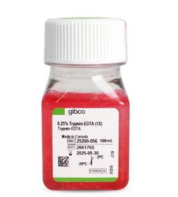 胰酶細(xì)胞消化液（0.25%胰酶，含EDTA，含酚紅）Gibco